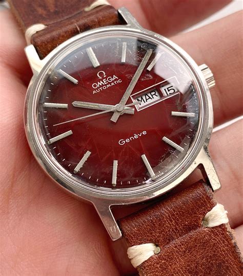 omega watch red dial